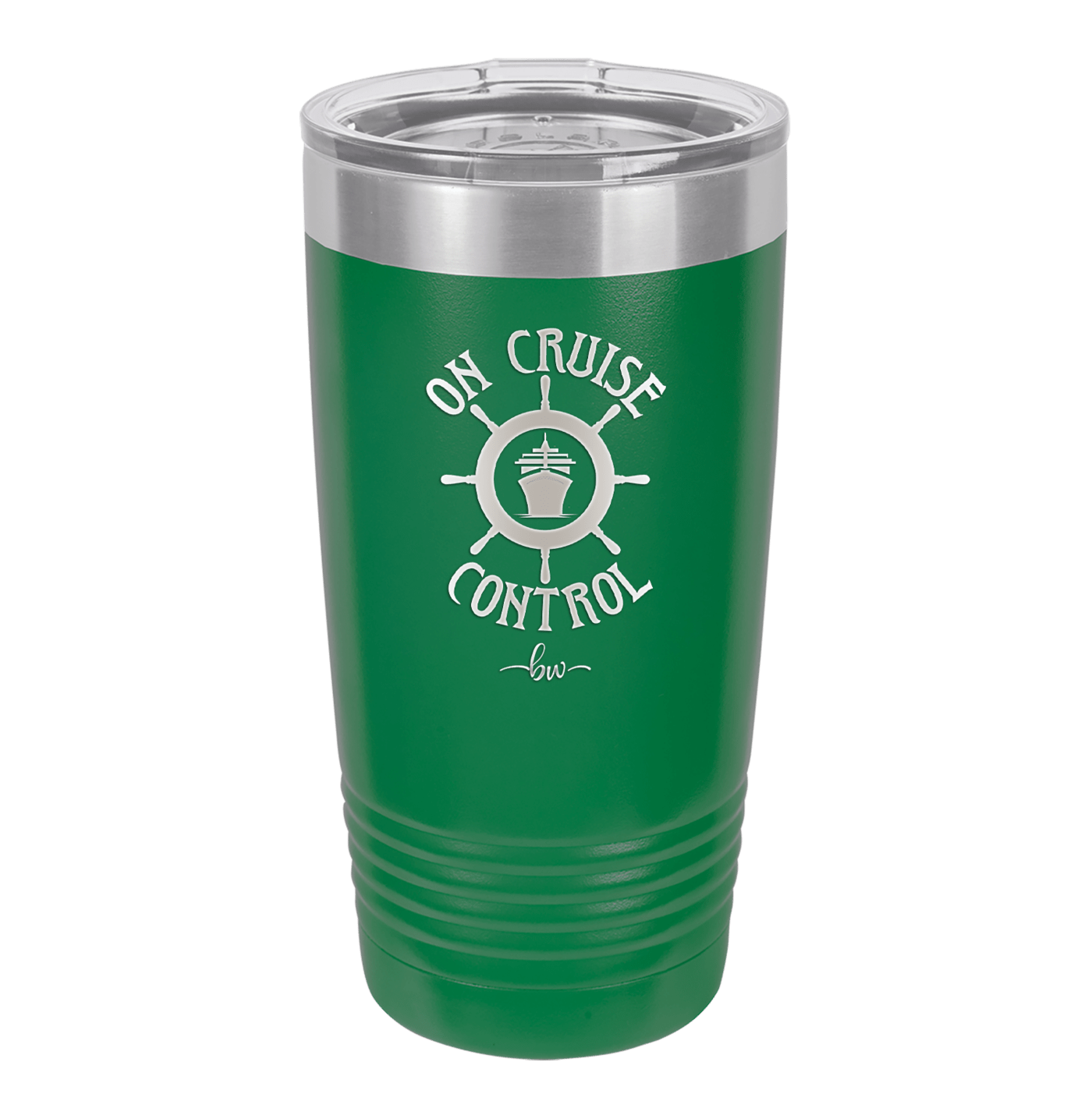 On Cruise Control Ship and Wheel - Laser Engraved Stainless Steel Drinkware - 1433 -
