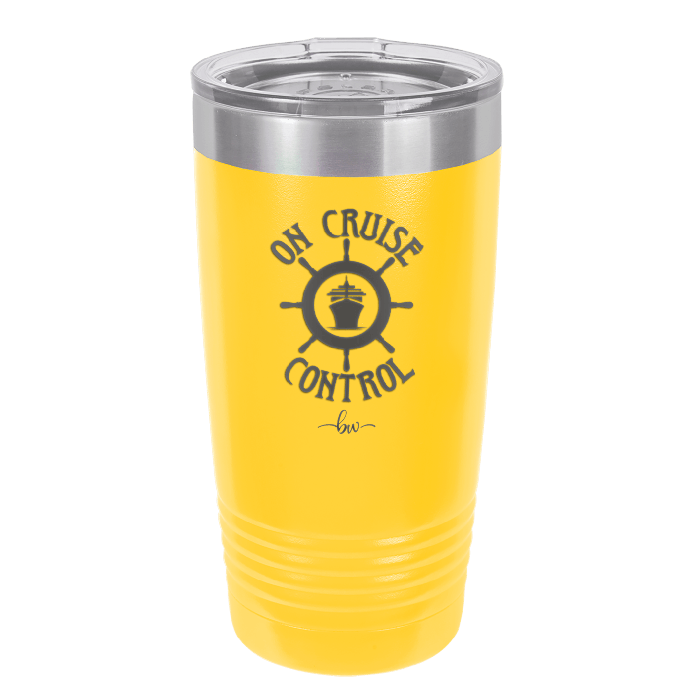 On Cruise Control Ship and Wheel - Laser Engraved Stainless Steel Drinkware - 1433 -