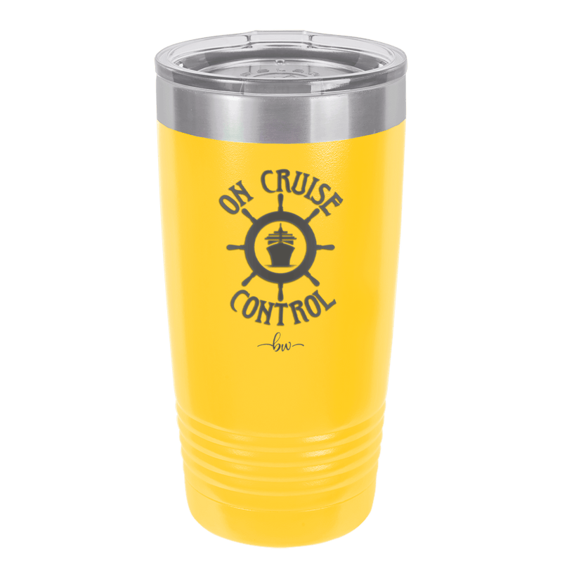 On Cruise Control Ship and Wheel - Laser Engraved Stainless Steel Drinkware - 1433 -