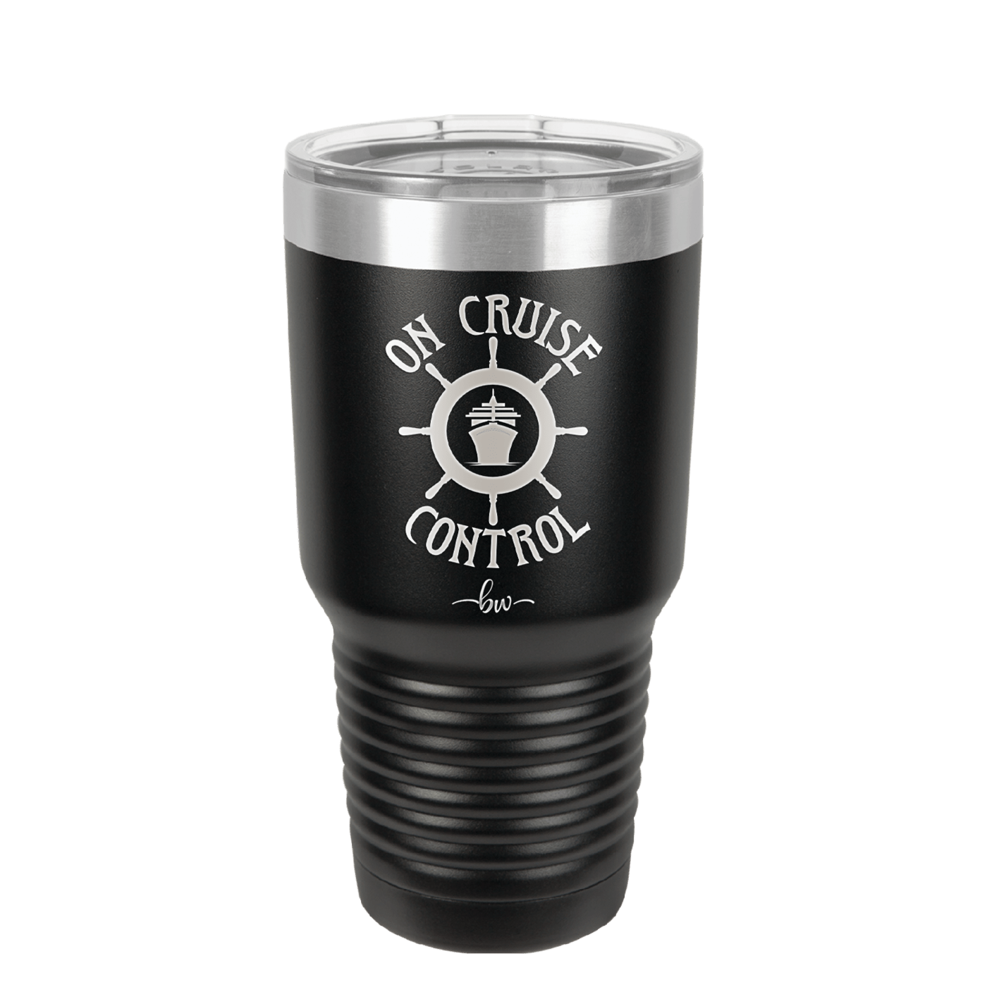 On Cruise Control Ship and Wheel - Laser Engraved Stainless Steel Drinkware - 1433 -