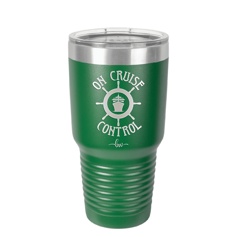 On Cruise Control Ship and Wheel - Laser Engraved Stainless Steel Drinkware - 1433 -
