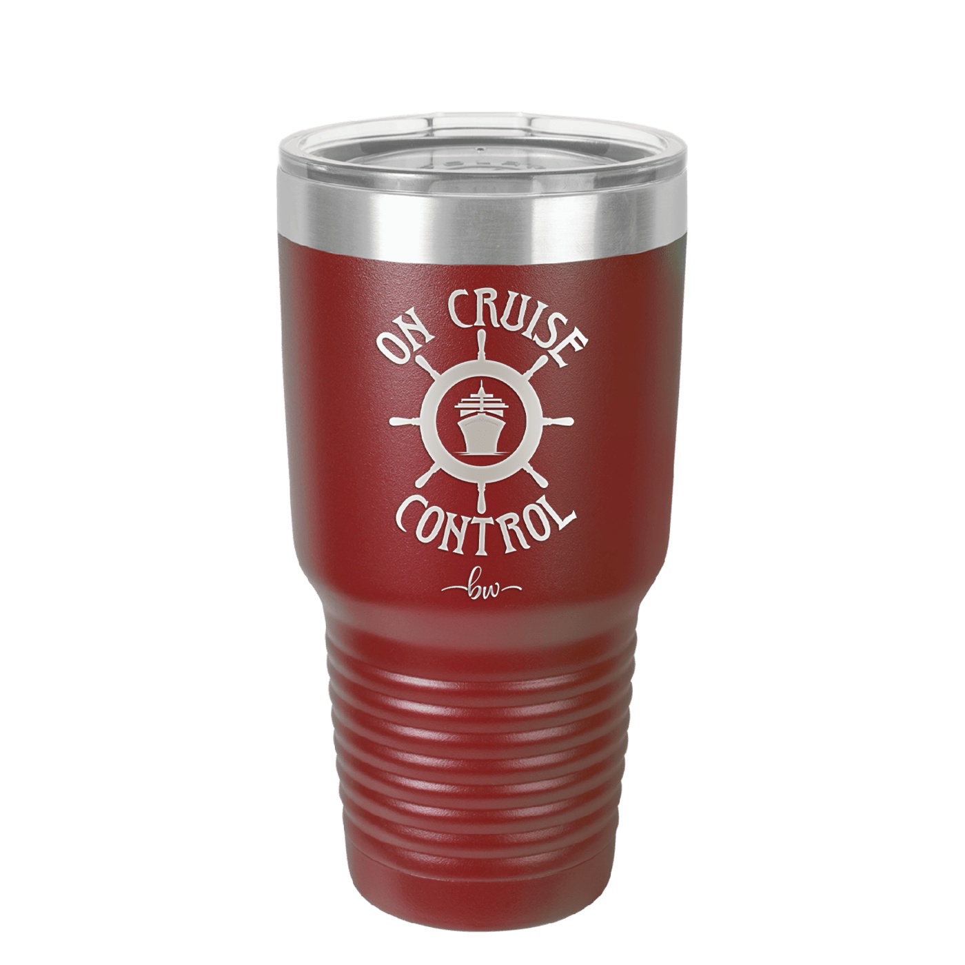 On Cruise Control Ship and Wheel - Laser Engraved Stainless Steel Drinkware - 1433 -