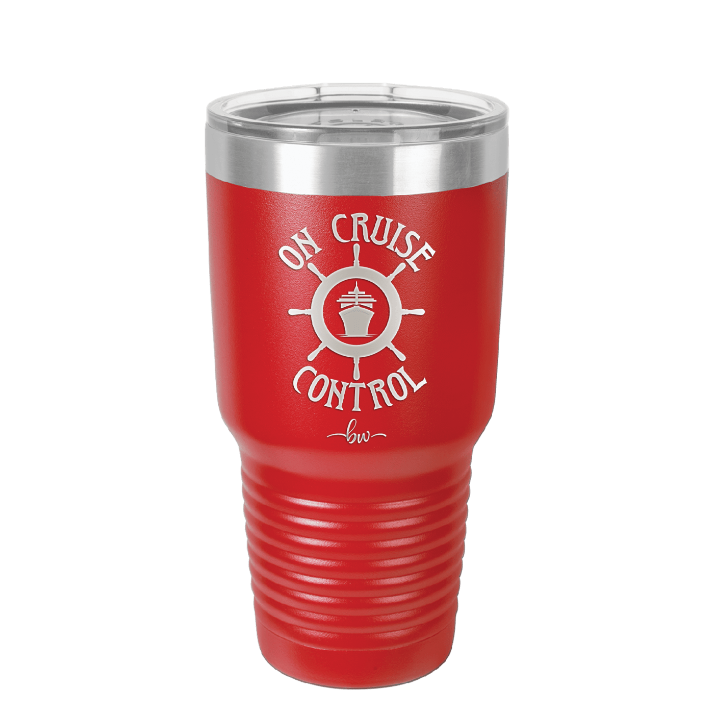 On Cruise Control Ship and Wheel - Laser Engraved Stainless Steel Drinkware - 1433 -