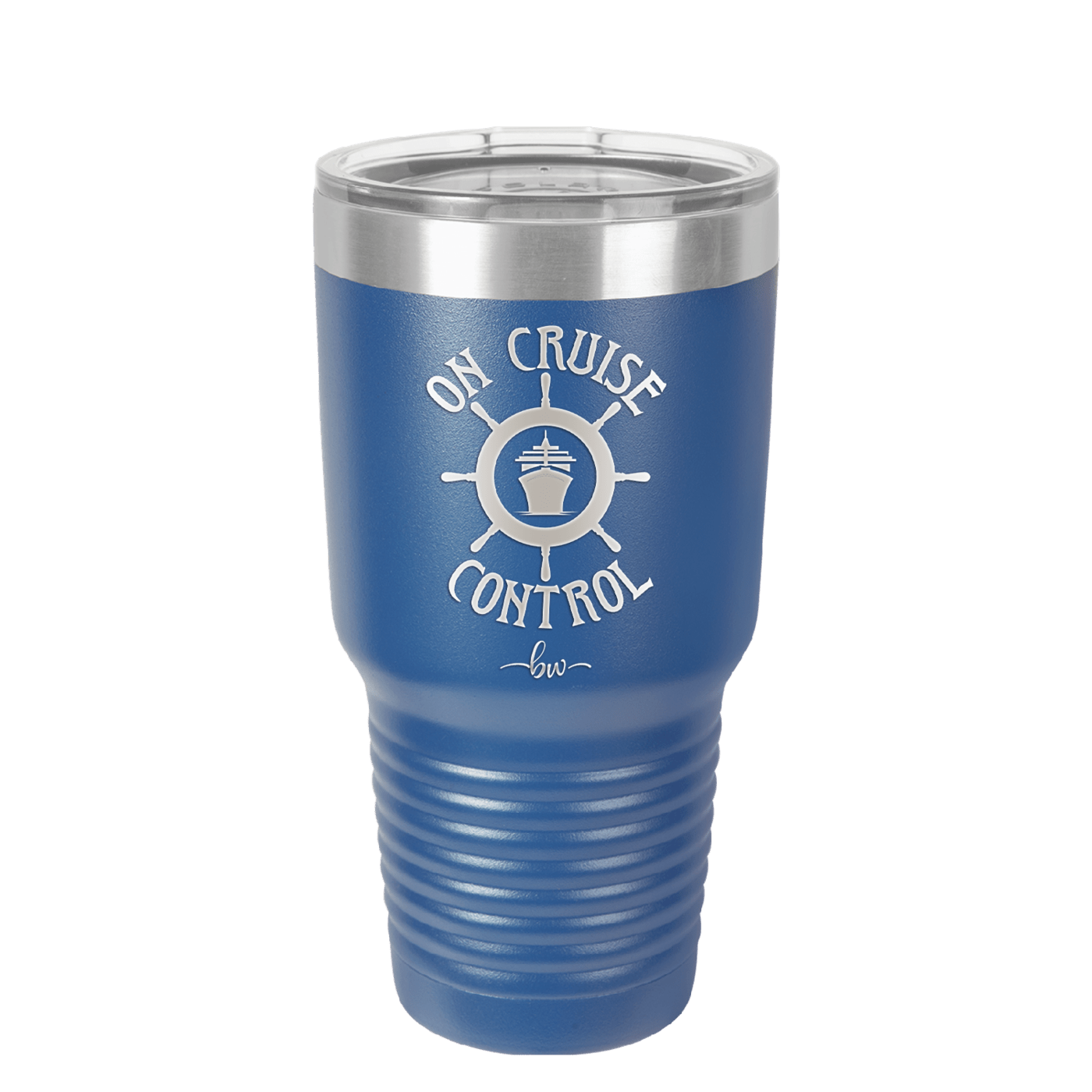 On Cruise Control Ship and Wheel - Laser Engraved Stainless Steel Drinkware - 1433 -