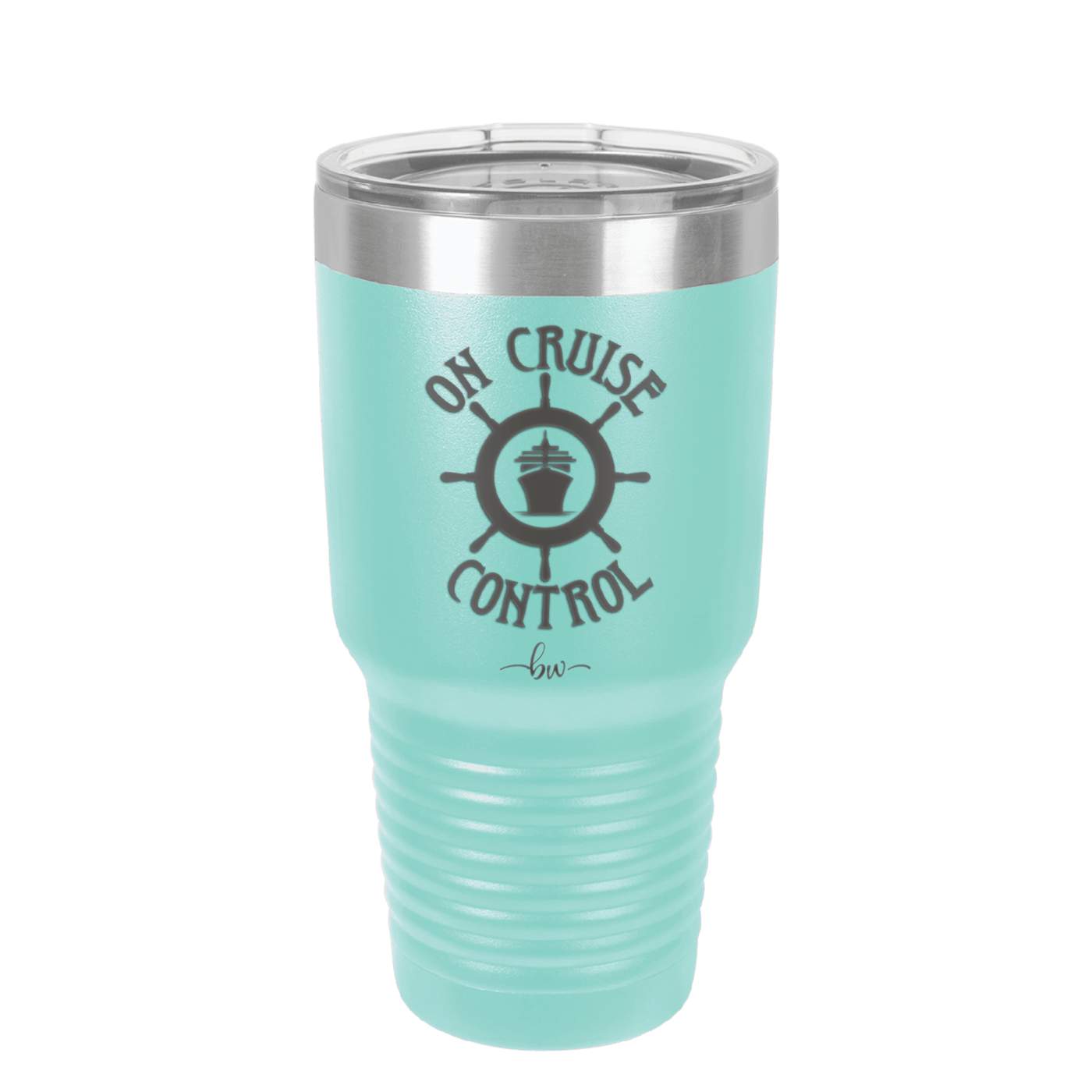 On Cruise Control Ship and Wheel - Laser Engraved Stainless Steel Drinkware - 1433 -