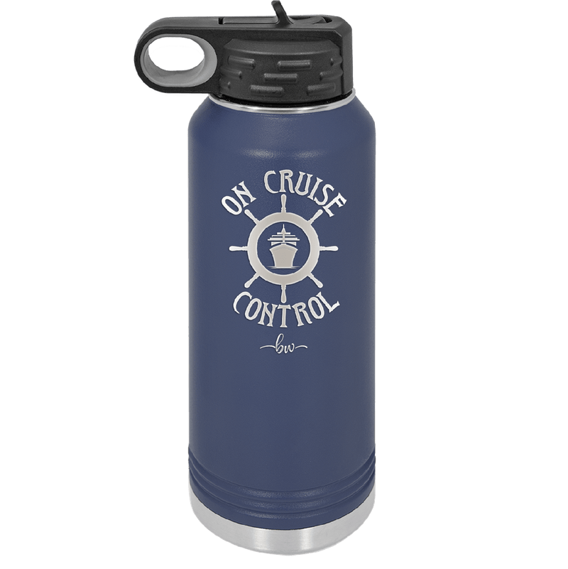 On Cruise Control Ship and Wheel - Laser Engraved Stainless Steel Drinkware - 1433 -