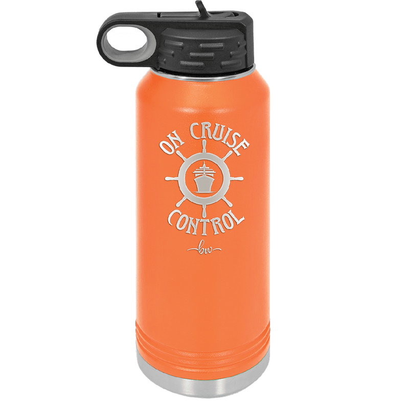 On Cruise Control Ship and Wheel - Laser Engraved Stainless Steel Drinkware - 1433 -