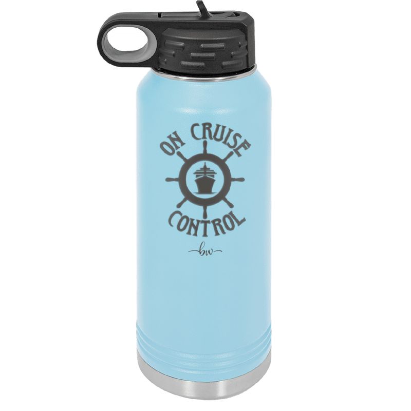 On Cruise Control Ship and Wheel - Laser Engraved Stainless Steel Drinkware - 1433 -