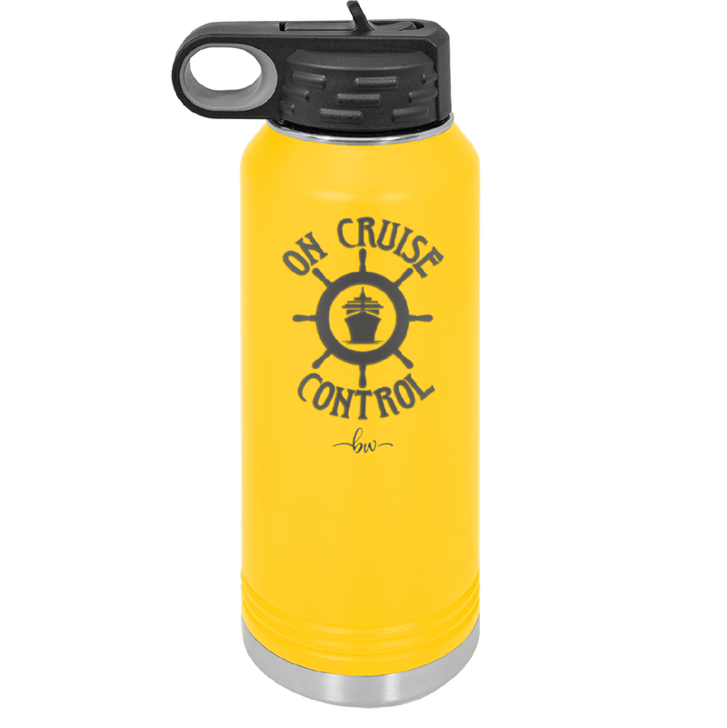 On Cruise Control Ship and Wheel - Laser Engraved Stainless Steel Drinkware - 1433 -