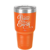 Peace on Earth Script - Laser Engraved Stainless Steel Drinkware - 1438 -