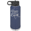 Peace on Earth Script - Laser Engraved Stainless Steel Drinkware - 1438 -