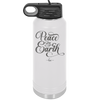 Peace on Earth Script - Laser Engraved Stainless Steel Drinkware - 1438 -