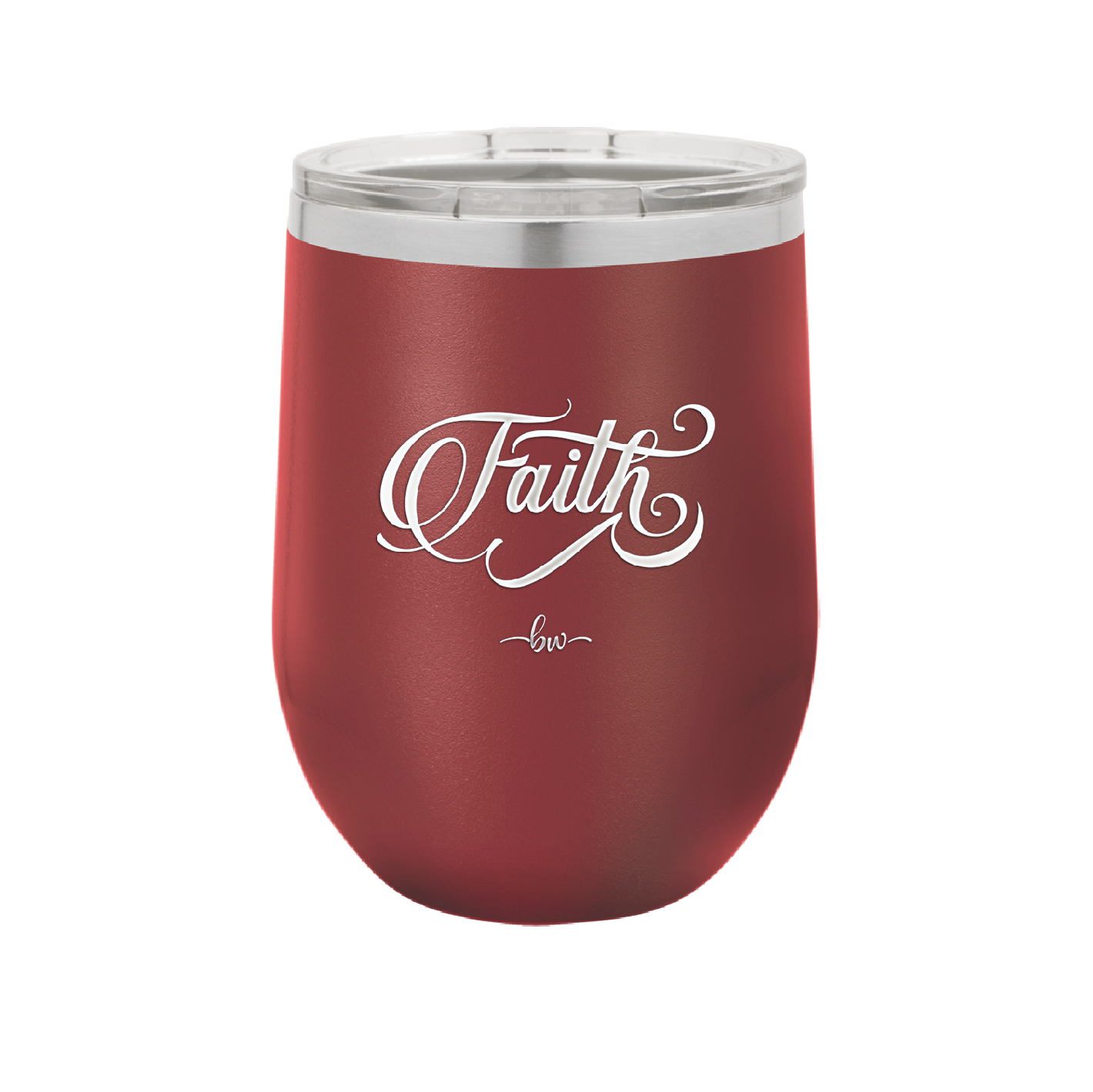 Faith Script - Laser Engraved Stainless Steel Drinkware - 1440 -