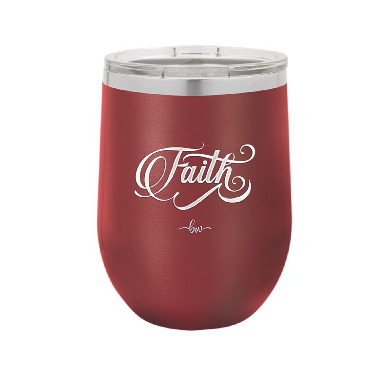 Faith Script - Laser Engraved Stainless Steel Drinkware - 1440 -