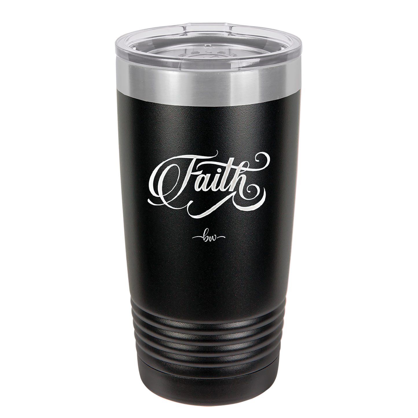 Faith Script - Laser Engraved Stainless Steel Drinkware - 1440 -