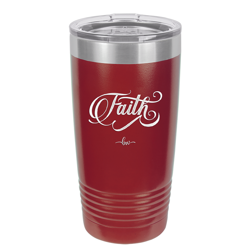 Faith Script - Laser Engraved Stainless Steel Drinkware - 1440 -