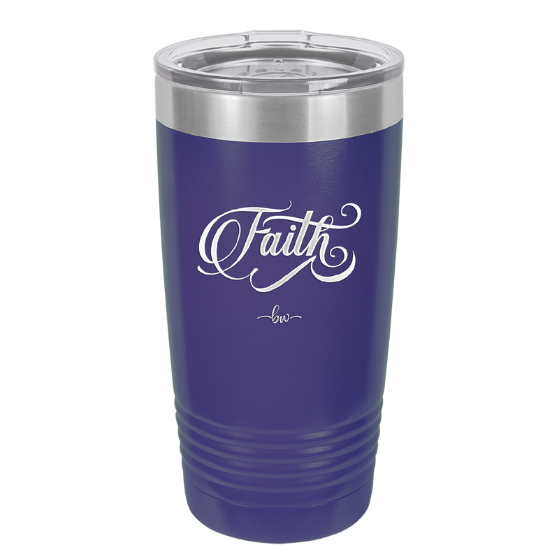 Faith Script - Laser Engraved Stainless Steel Drinkware - 1440 -