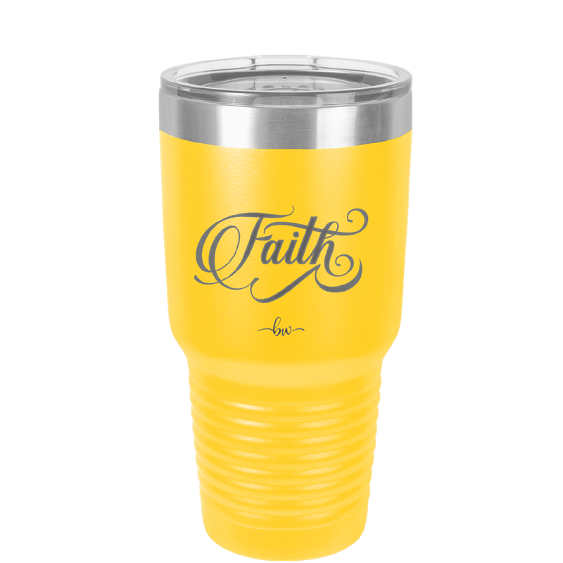 Faith Script - Laser Engraved Stainless Steel Drinkware - 1440 -