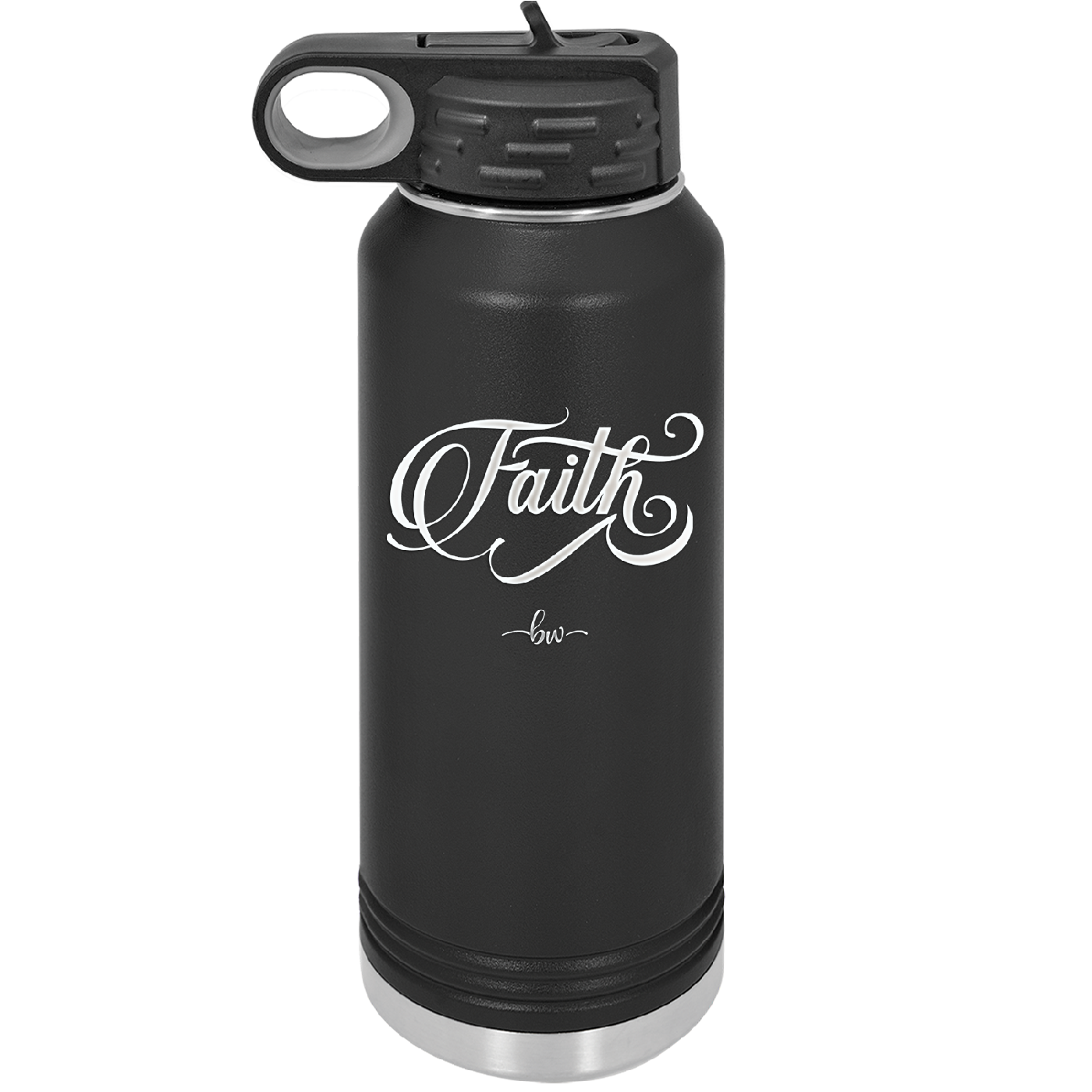 Faith Script - Laser Engraved Stainless Steel Drinkware - 1440 -