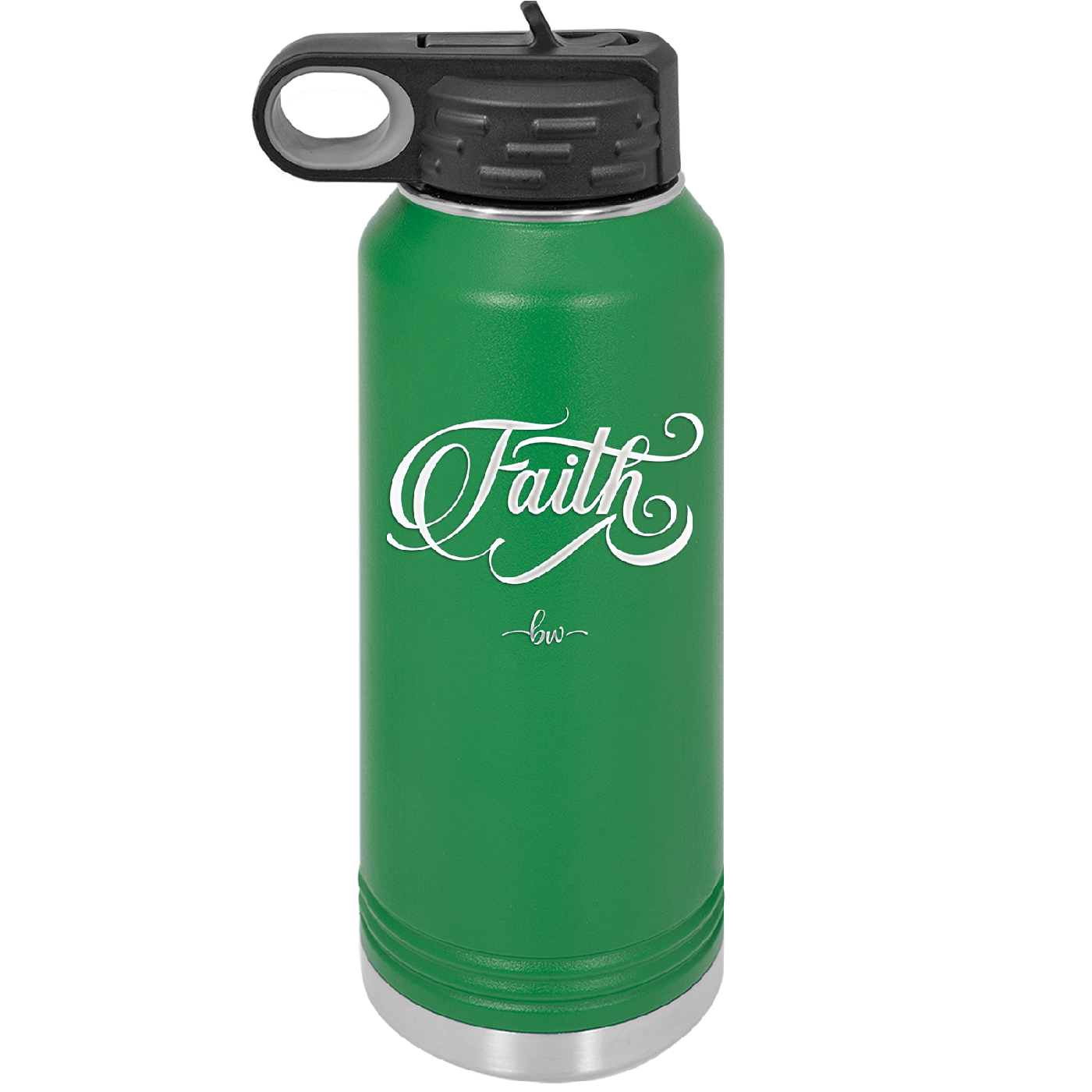 Faith Script - Laser Engraved Stainless Steel Drinkware - 1440 -