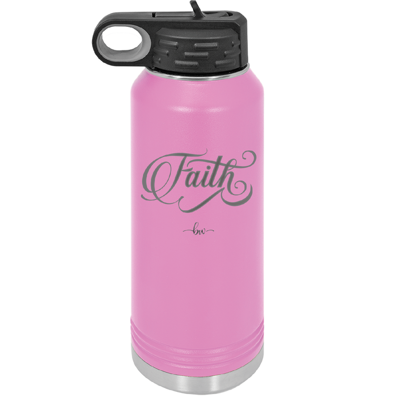 Faith Script - Laser Engraved Stainless Steel Drinkware - 1440 -