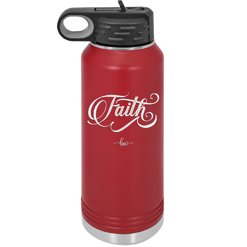 Faith Script - Laser Engraved Stainless Steel Drinkware - 1440 -