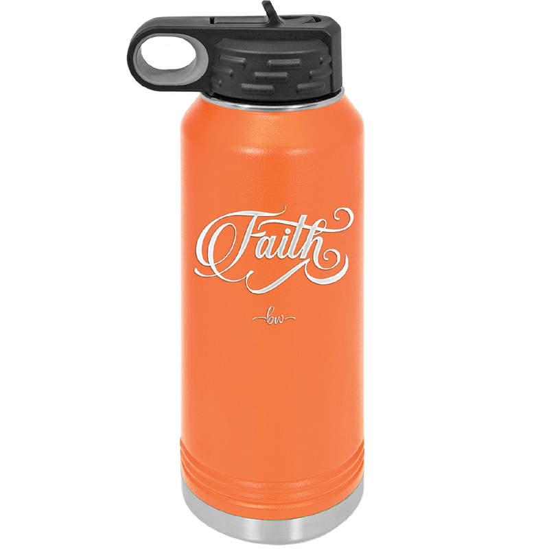 Faith Script - Laser Engraved Stainless Steel Drinkware - 1440 -