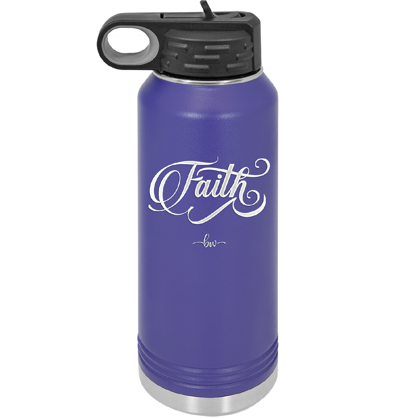 Faith Script - Laser Engraved Stainless Steel Drinkware - 1440 -