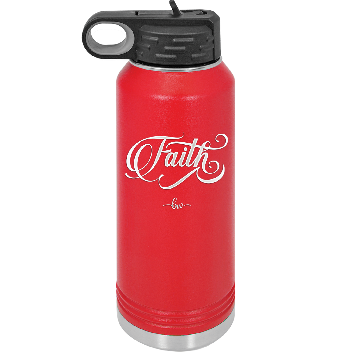 Faith Script - Laser Engraved Stainless Steel Drinkware - 1440 -