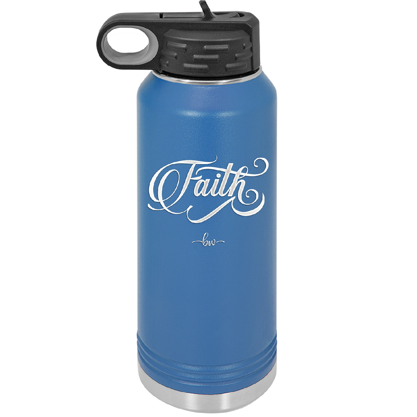 Faith Script - Laser Engraved Stainless Steel Drinkware - 1440 -