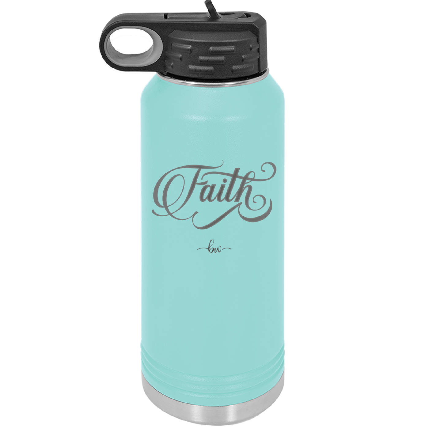 Faith Script - Laser Engraved Stainless Steel Drinkware - 1440 -
