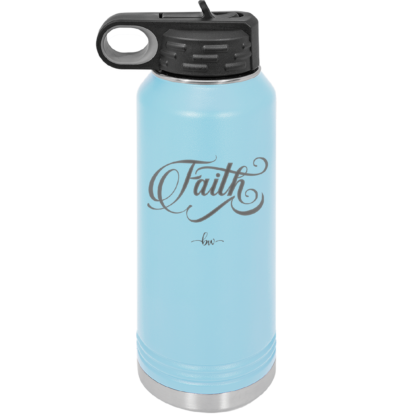 Faith Script - Laser Engraved Stainless Steel Drinkware - 1440 -