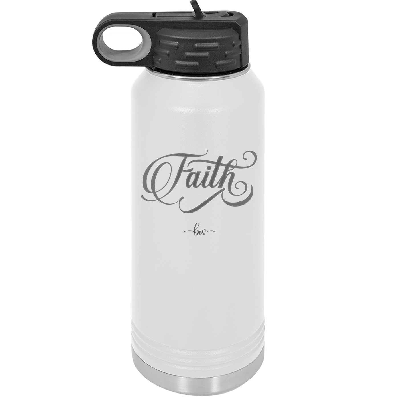 Faith Script - Laser Engraved Stainless Steel Drinkware - 1440 -