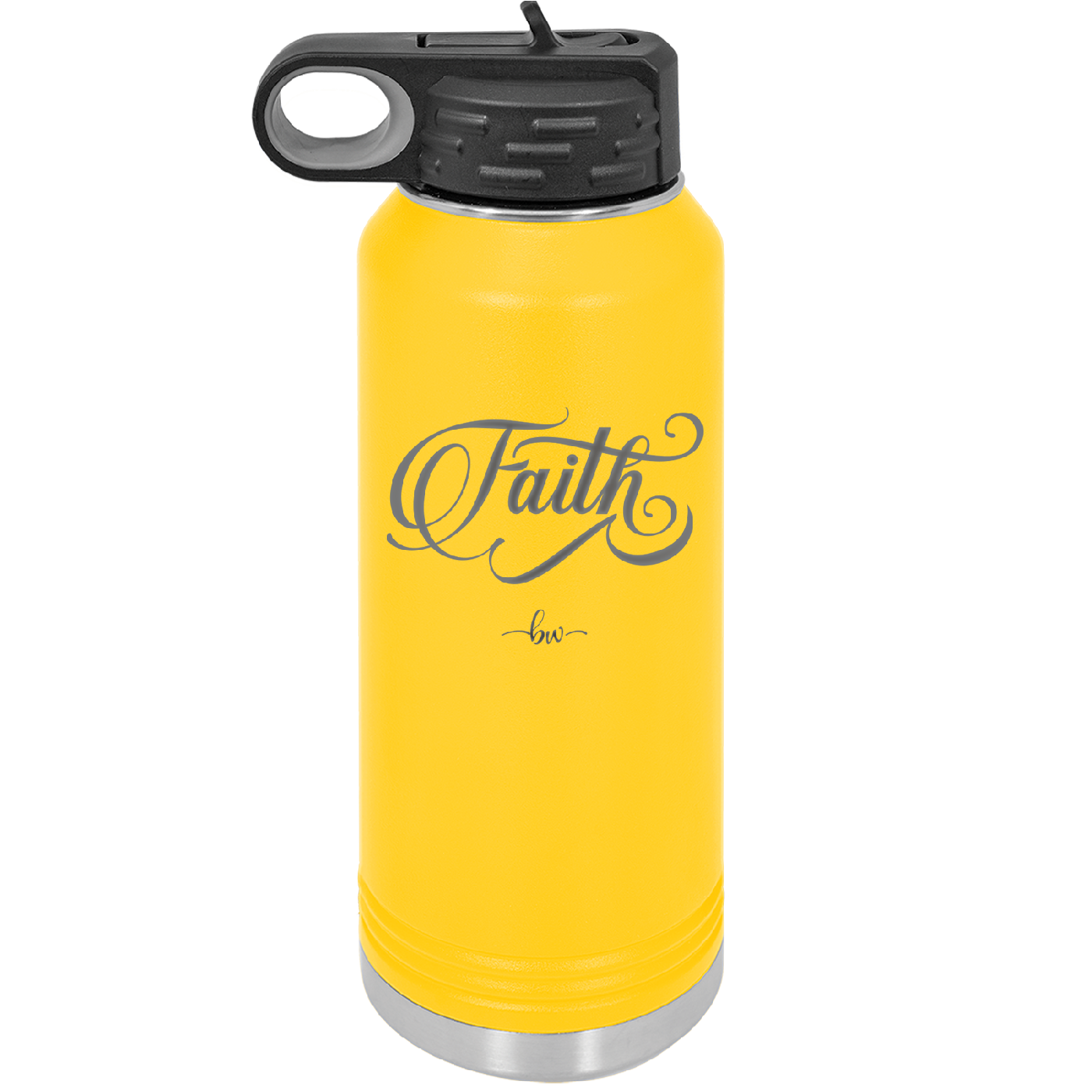 Faith Script - Laser Engraved Stainless Steel Drinkware - 1440 -