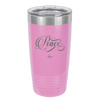 Peace Script - Laser Engraved Stainless Steel Drinkware - 1443 -
