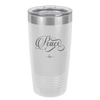 Peace Script - Laser Engraved Stainless Steel Drinkware - 1443 -