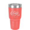 Peace Script - Laser Engraved Stainless Steel Drinkware - 1443 -