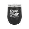 Cruisin Through Life One Port at a Time Cruise 1 - Laser Engraved Stainless Steel Drinkware - 1447 -