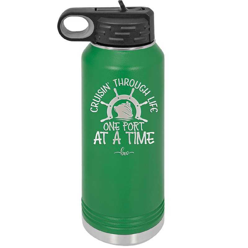 Cruisin Through Life One Port at a Time Cruise 3 - Laser Engraved Stainless Steel Drinkware - 1449 -