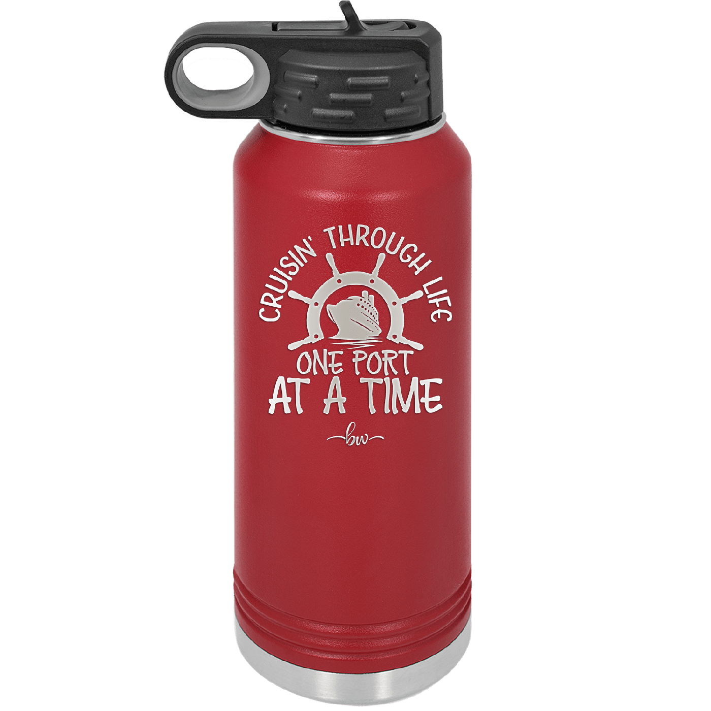 Cruisin Through Life One Port at a Time Cruise 3 - Laser Engraved Stainless Steel Drinkware - 1449 -