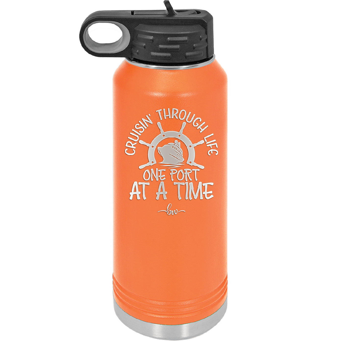 Cruisin Through Life One Port at a Time Cruise 3 - Laser Engraved Stainless Steel Drinkware - 1449 -