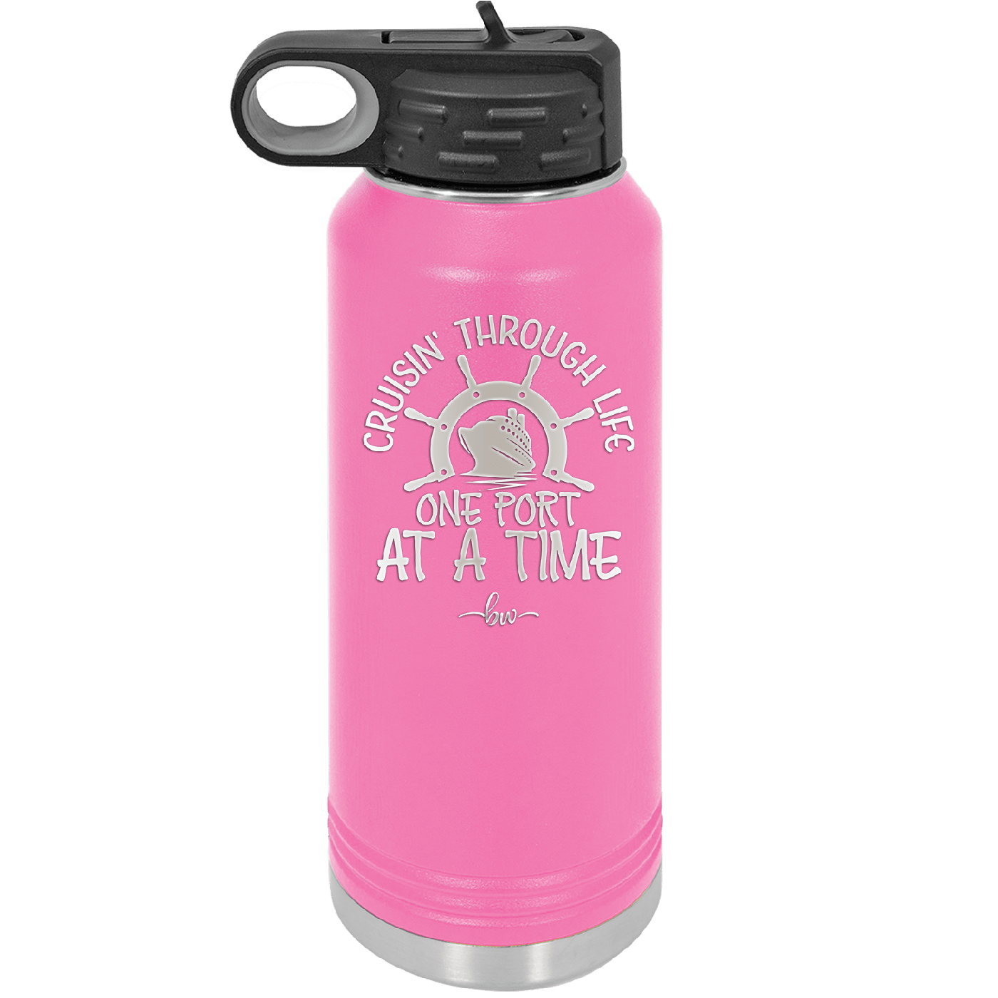 Cruisin Through Life One Port at a Time Cruise 3 - Laser Engraved Stainless Steel Drinkware - 1449 -