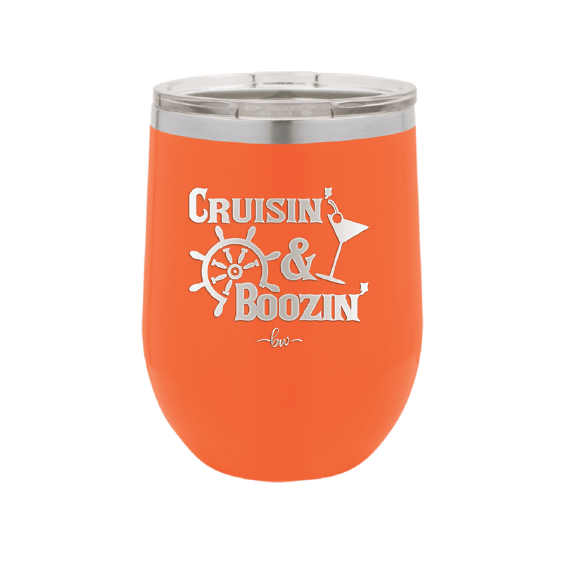 Cruisin and Boozin Cruise 1 - Laser Engraved Stainless Steel Drinkware - 1466 -