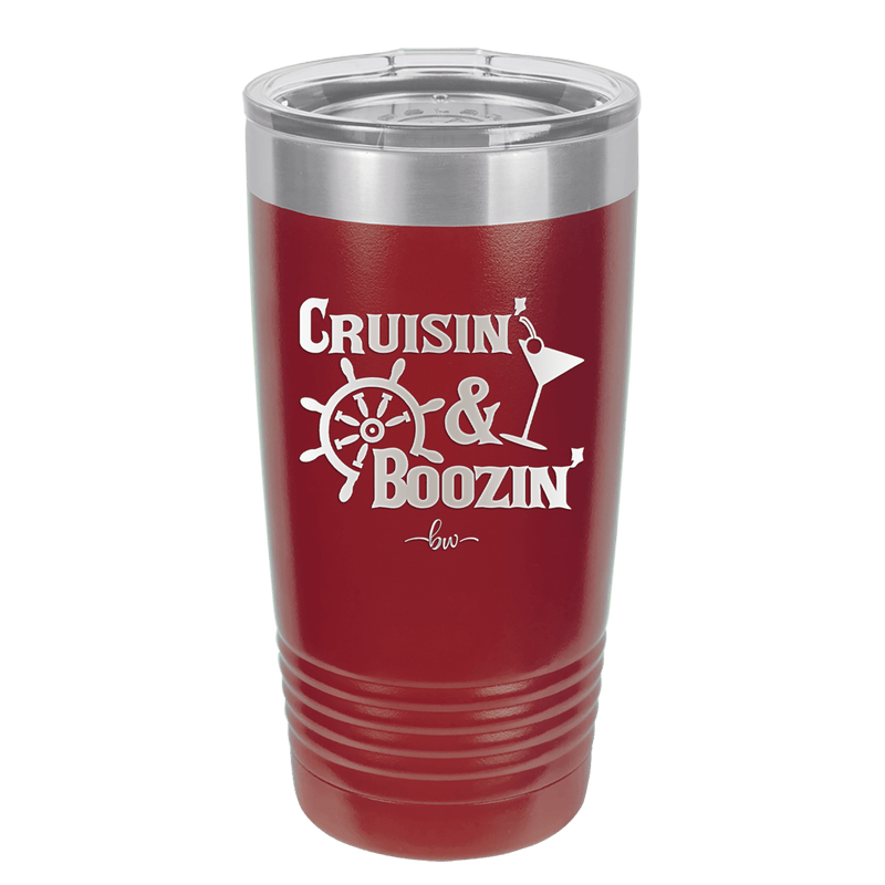Cruisin and Boozin Cruise 1 - Laser Engraved Stainless Steel Drinkware - 1466 -