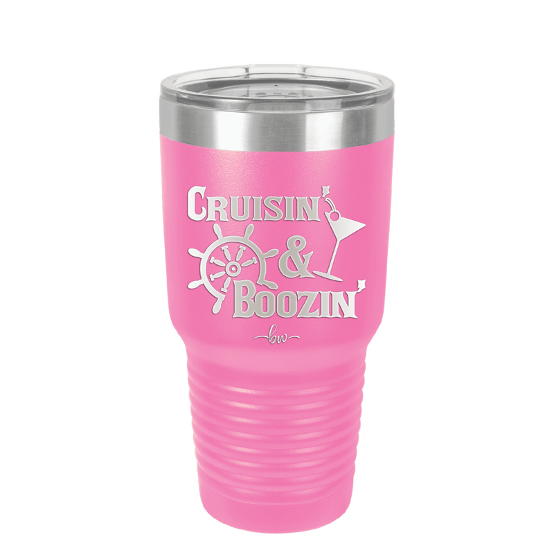 Cruisin and Boozin Cruise 1 - Laser Engraved Stainless Steel Drinkware - 1466 -