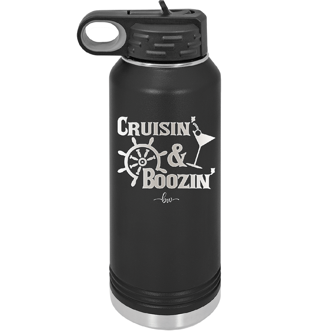 Cruisin and Boozin Cruise 1 - Laser Engraved Stainless Steel Drinkware - 1466 -