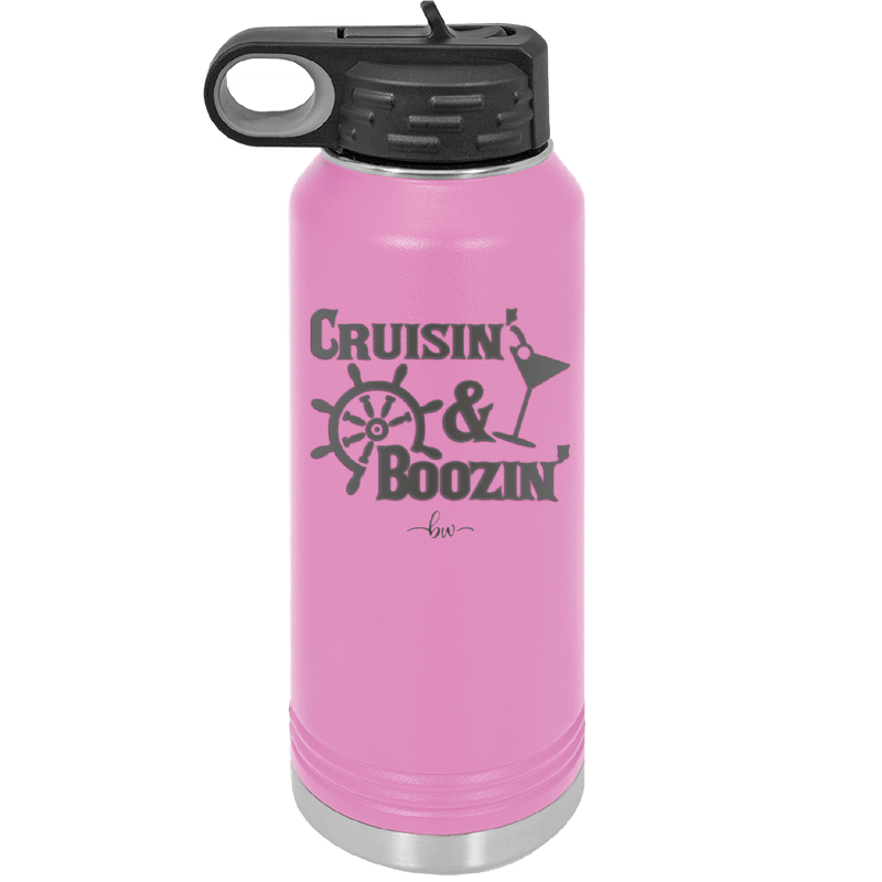 Cruisin and Boozin Cruise 1 - Laser Engraved Stainless Steel Drinkware - 1466 -