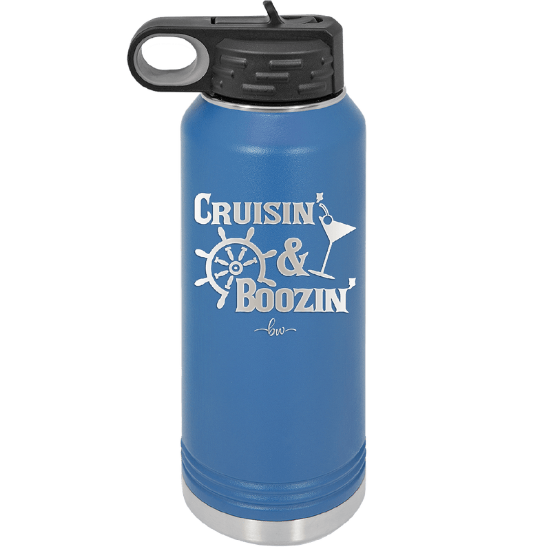 Cruisin and Boozin Cruise 1 - Laser Engraved Stainless Steel Drinkware - 1466 -