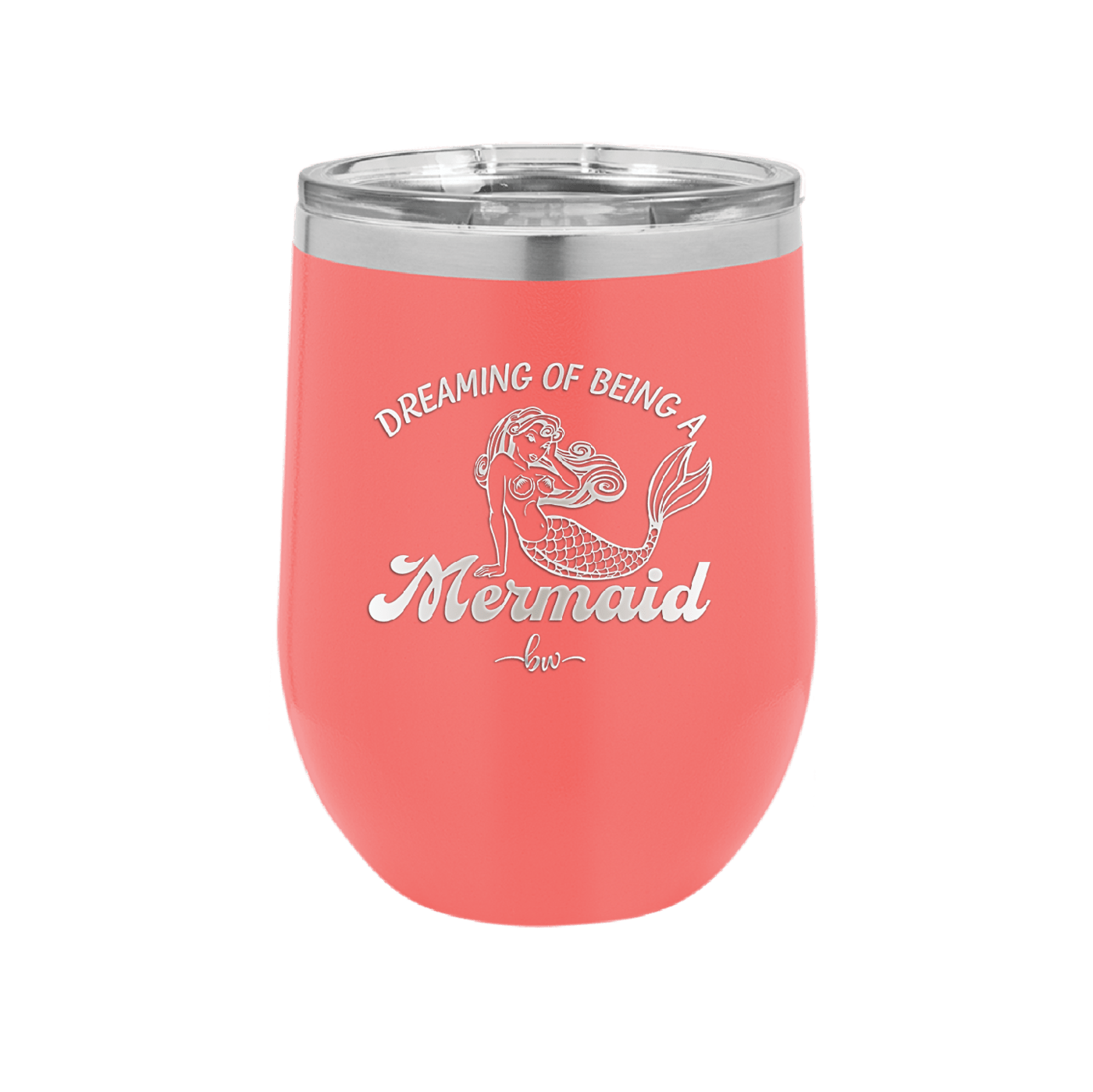 Dreaming of Being a Mermaid 1 - Laser Engraved Stainless Steel Drinkware - 1469 -