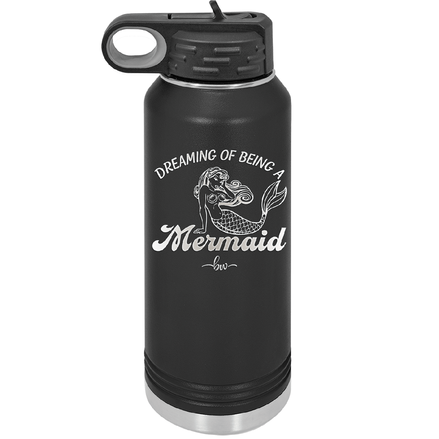 Dreaming of Being a Mermaid 1 - Laser Engraved Stainless Steel Drinkware - 1469 -